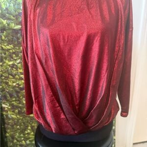 Elegant Red Women's Top p46